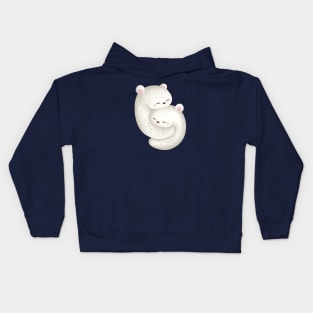 Bears Hugging Each Other Kids Hoodie